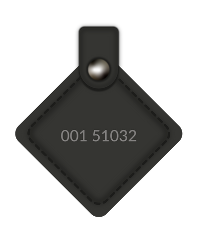 Duplicate Your Square Leather HID Key Fob Copy by Serial Number