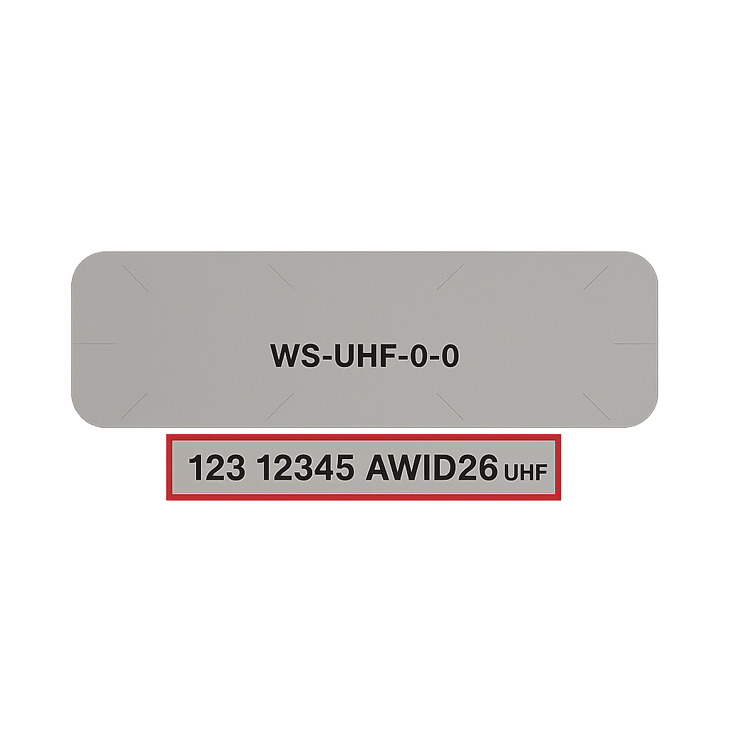 Copy your UHF AWID windshield/parking tag - Copy by serial number