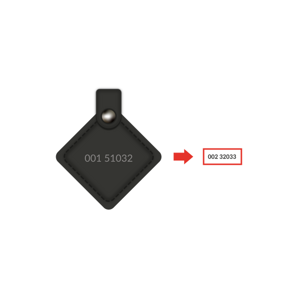 Duplicate Your Square Leather HID Key Fob Copy by Serial Number - SUMOKEY