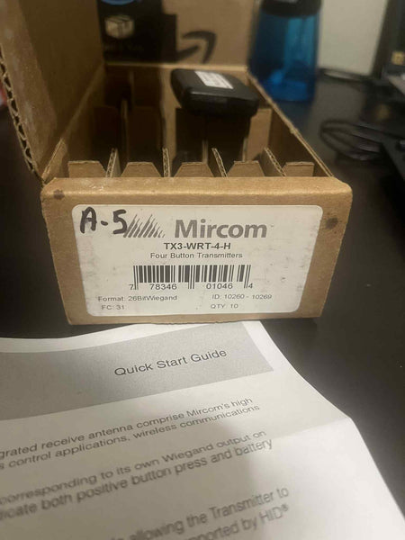 OEM Mircom TX3-WRT-4H key fob Transmitter(4 Button) Remotes