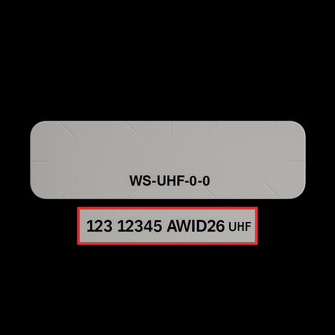Duplicate your UHF AWID Windshield/parking tag Copy by Serial Number