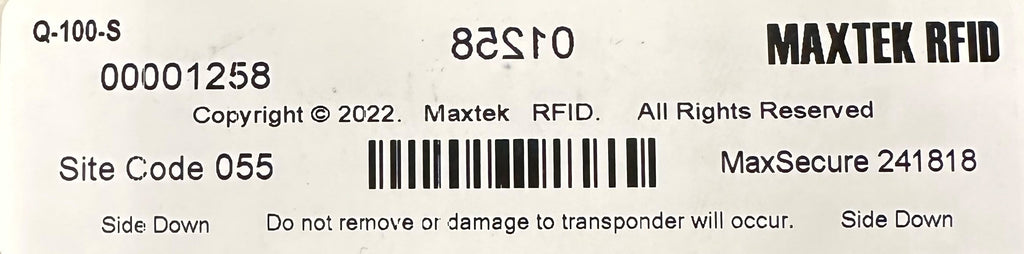 Maxtek RFID Q-100 Compatible UHF Windshield Tag | Apartment & Property Management - SUMOKEY