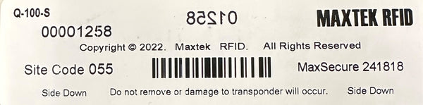 Maxtek RFID Q-100 Compatible UHF Windshield Tag | Apartment & Property Management - SUMOKEY